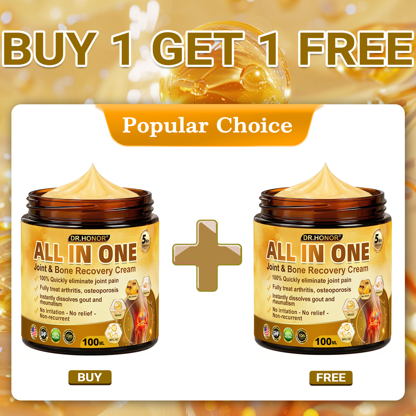 DR.HONOR® All-In-One Joint & Bone Recovery Cream🎉🎉(Specially for older adults)