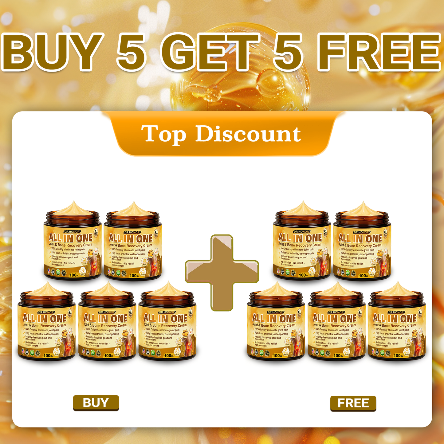 DR.HONOR® All-In-One Joint & Bone Recovery Cream🎉🎉(Specially for older adults)